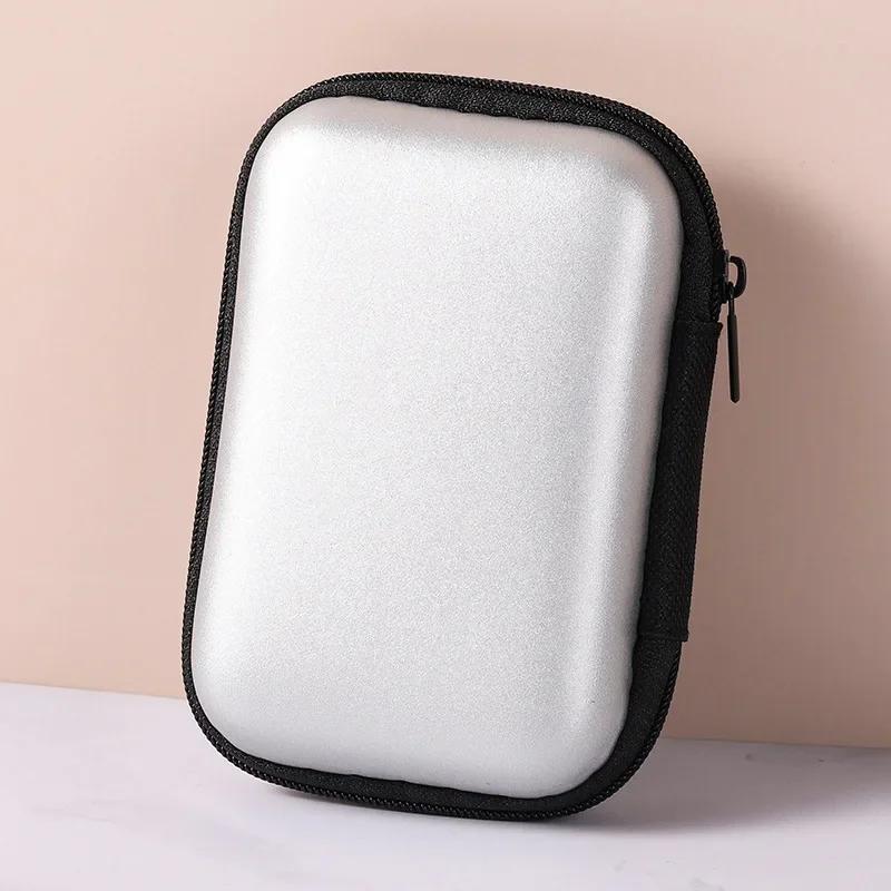 Yeni Gelen Kulaklık Veri Kablosu Saklama Kutusu Şarj Cihazı Powerbank Dikdörtgen Kutu EVA Fermuarlı Çanta Cep Çantası Seyahat Düzenleyici