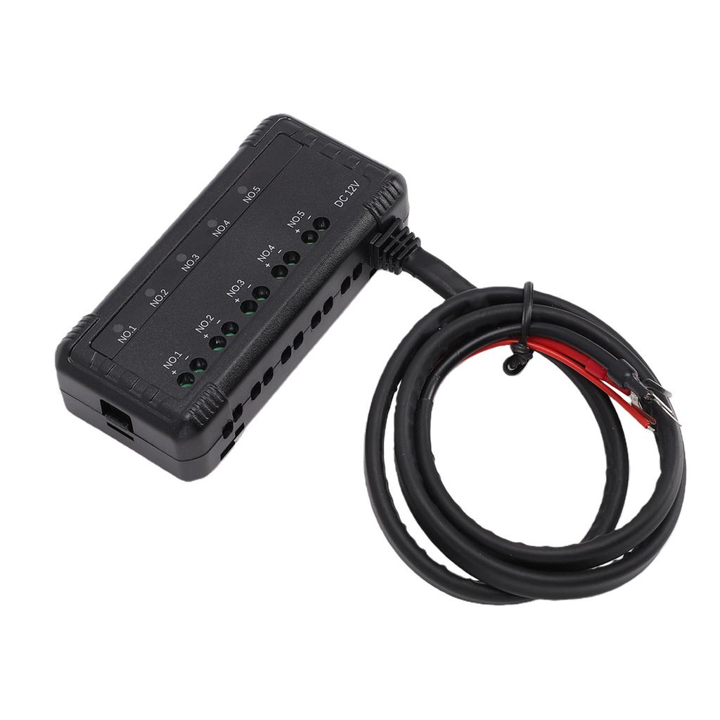 Motorfietszekeringkast 20A Laagprofiel Klemblokhouder met LED-indicator 5 Circuits Bescherming Batterijrelais voor