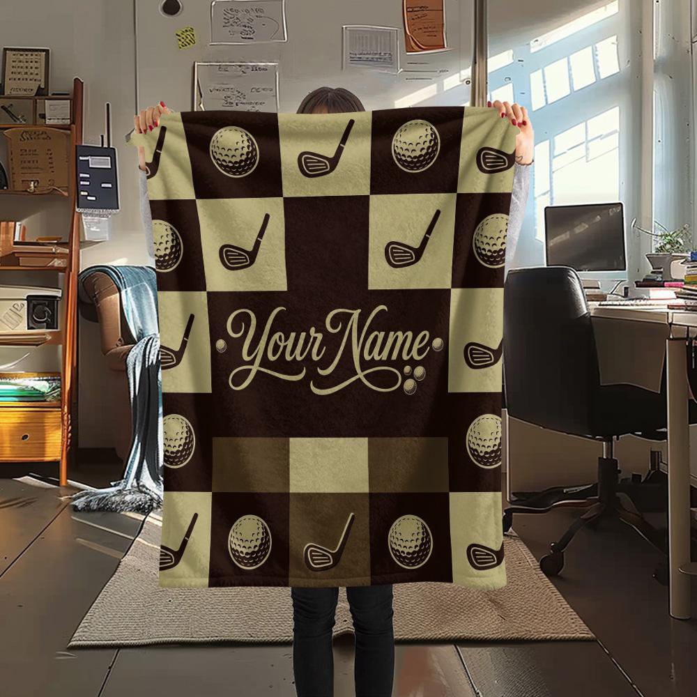 Custom Name Multi Sport Graphic Flannel Blanket, High Quality Comfortable for All Seasons, Home Decor, Warmth and Comfort