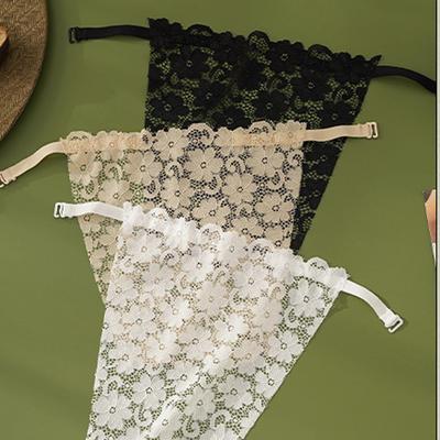 Anti-Glare Lining Flower Transparent Overlay Corset Korean Insert Wrap Strapless Bra Wrap Chest Piece Cover Women Tube Tops