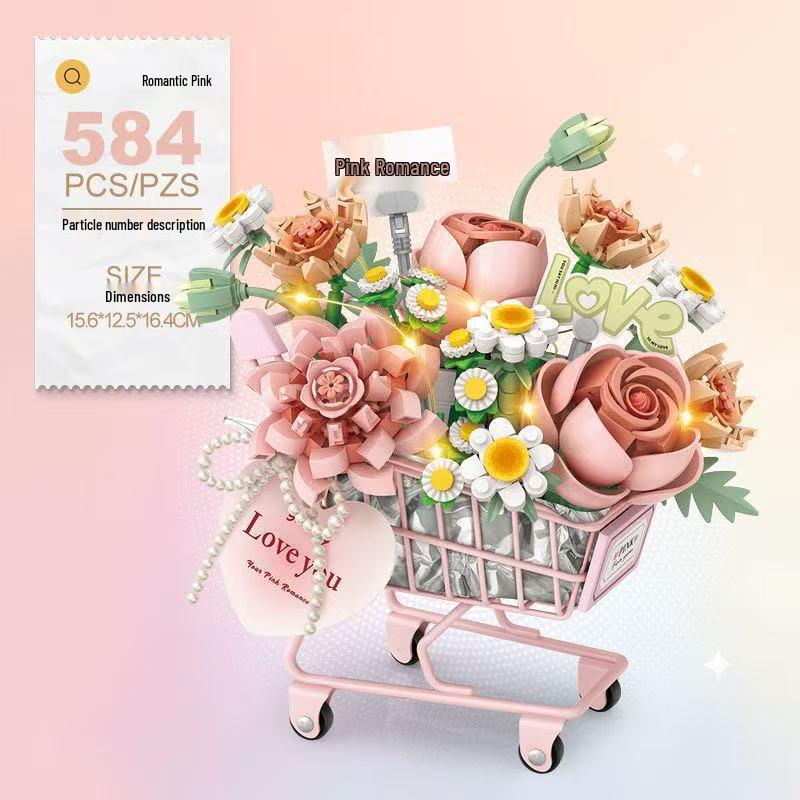 Sakura Bonsai Succulent Flower Building Blocks - Lego Compatible Ornament Gift