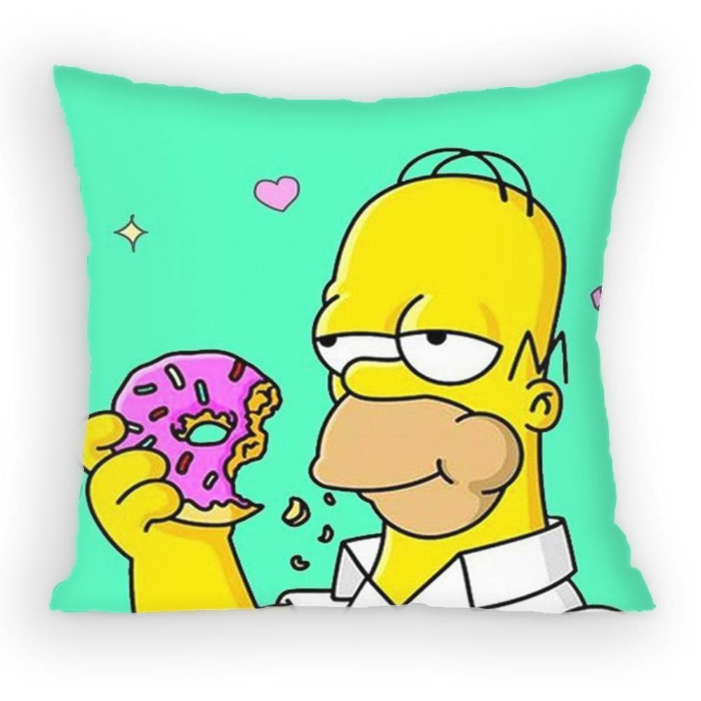 Cartoon The SSimpsons Anime Pillow Case Sofa Living Room Bedroom Headboard Backrest Cushion Square Cushion Nap Time