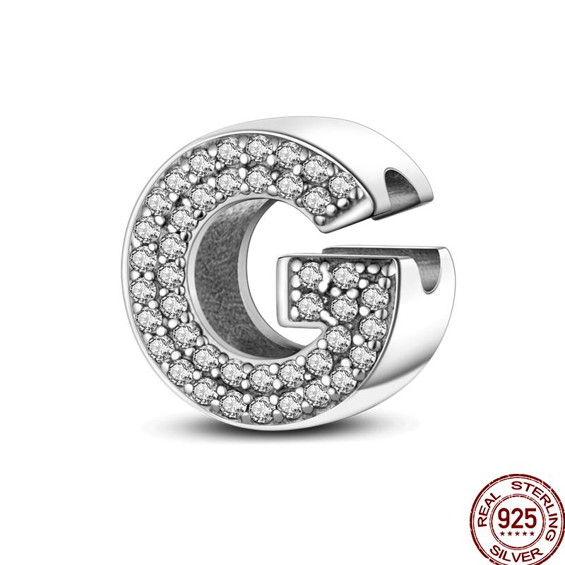 Copper 26 Letter Copper Series Shiny Zircon Lucky Letter Beads Charm Suitable Fit 3Mm Original Bracelet