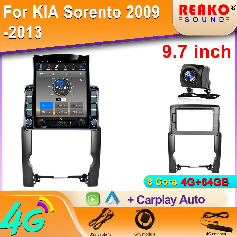 

9,7-дюймовый вертикальный экран Tesla Android автомобильное радио для KIA Sorento 2009-2012 GPS навигация 4G мультимедийный плеер головное устройство 8 core 4GB+64GB
