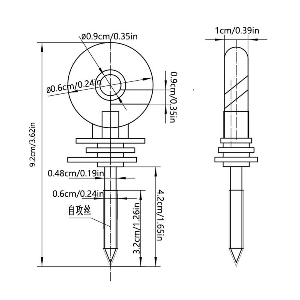 100Pcs Angled Slot Wood Post Screw Screw-In Electric Fencing Insulators Electric Fence