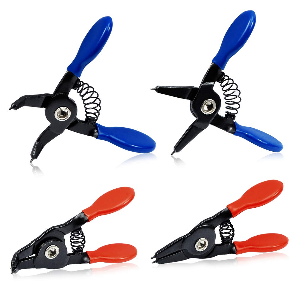SPEEDWOX Mini Snap Ring Pliers for Holes and with Straight and Curved Tip and Straight Compact and Fixed Type with Perfect for Precision and