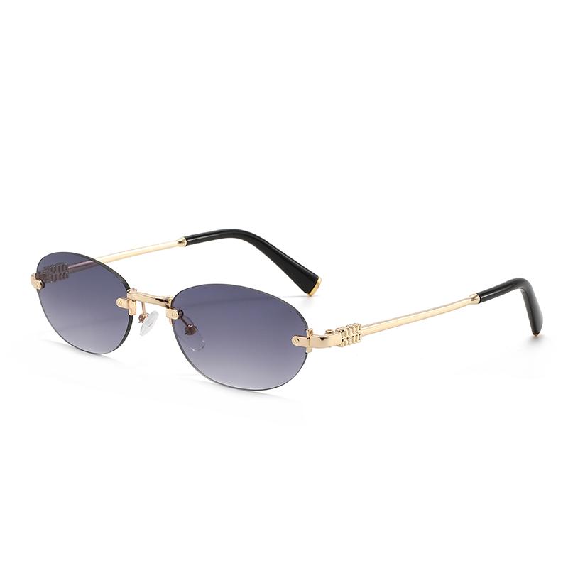 Vintage Oval Metal Sunglasses Women Men Fashion High Quality Brand Sun Glasses Outdoor Travel Daily Lady Man Eyewear UV400