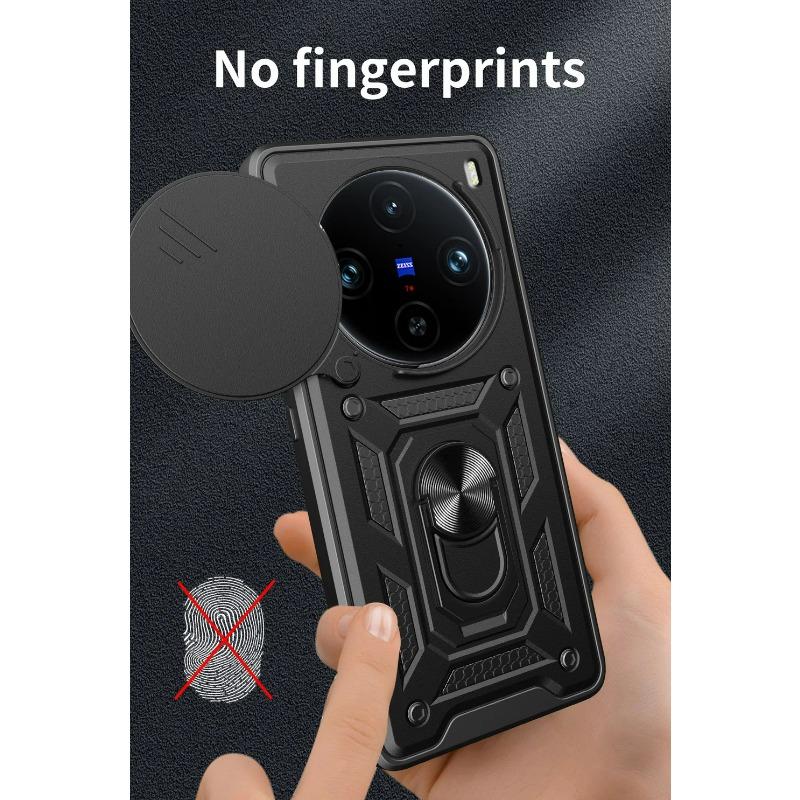 Camera Protect Case for VIVO X100 Pro VIVO X100 Armor Hybrid Metal Ring Back Cover