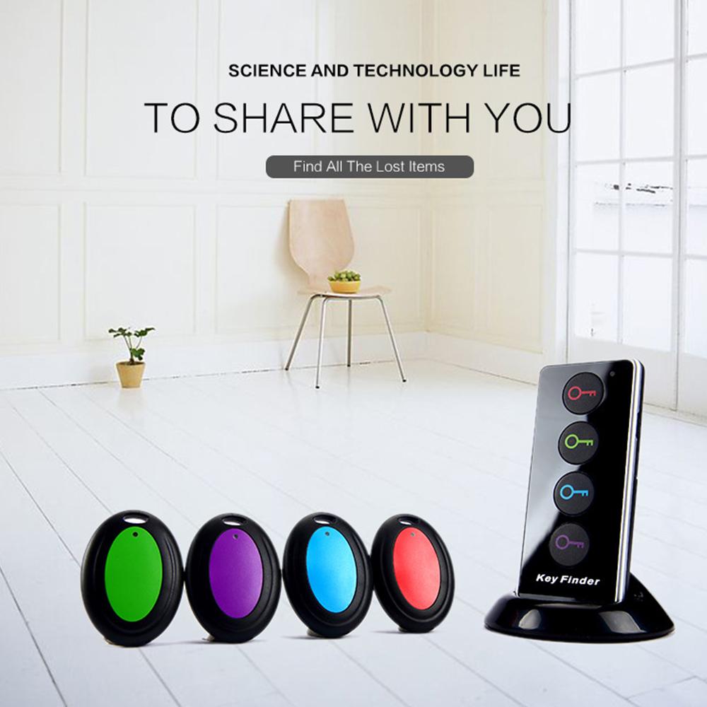 KeyFinder with LED Light Wireless RF Item Locator 1 Transmitter with 4 Receivers