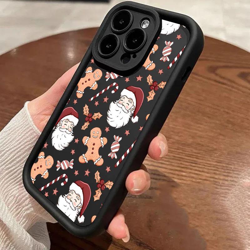 Merry Christmas Drawings Print Coque For Iphone 15 13 17 16 Case For IPhone 17 Air 11 13 12 16 Pro Max 14 Plus Soft Phone Cover
