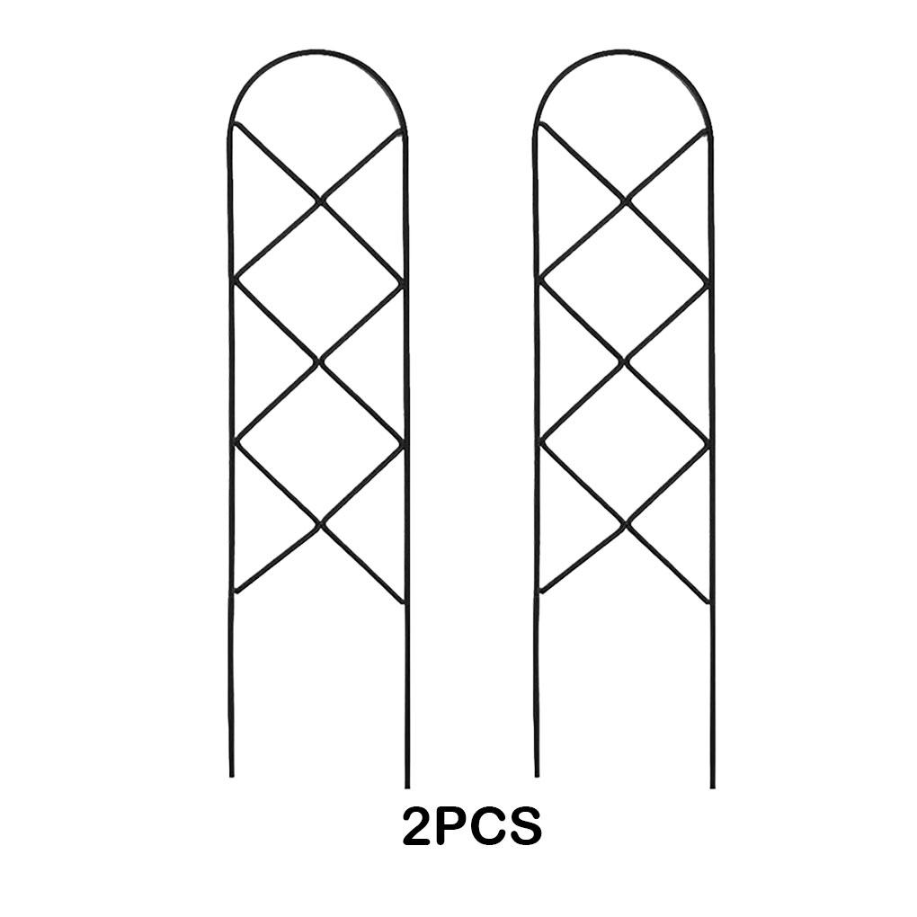 2x Black Small Metal Trellis For Pots Sturdy Support For Indoor Climbing Plants Indoor Plant Support