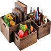 Set Of 3 Large Wooden Crate for Storage Decorative Boxes, Nesting Wooden Storage Crates For Display Solid Wood Box, Wooden Storage Boxes