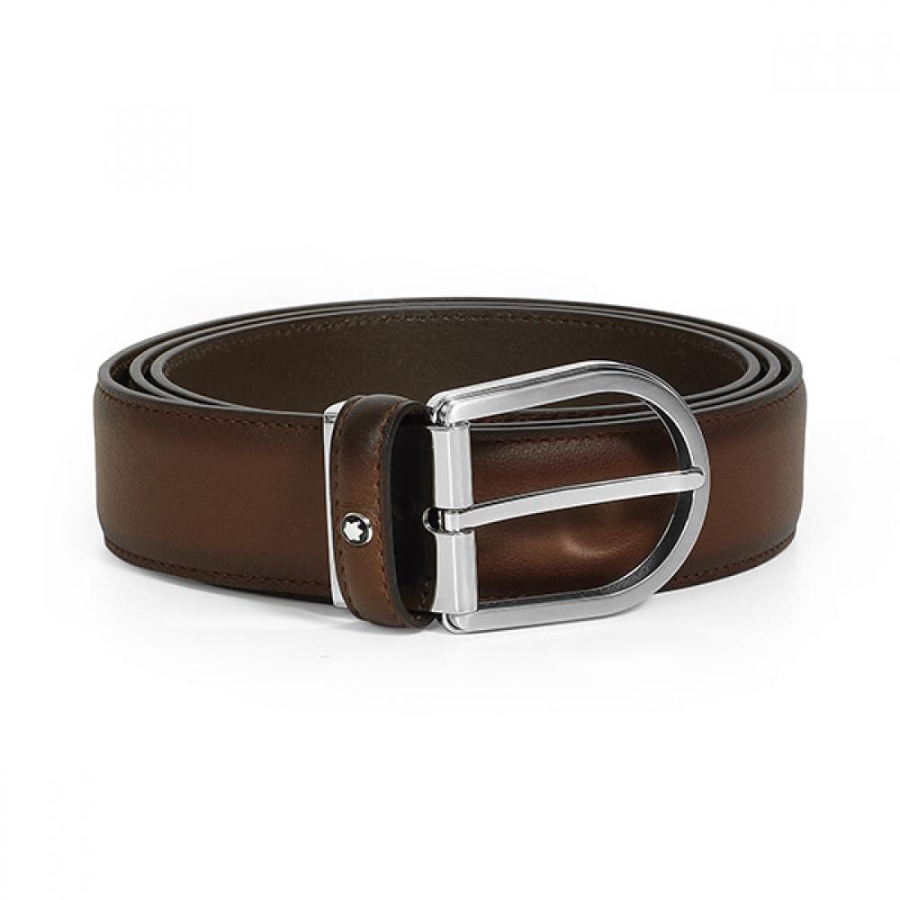 

Montblanc 118413 Horseshoe Brown Gradient Patina Belt 118413