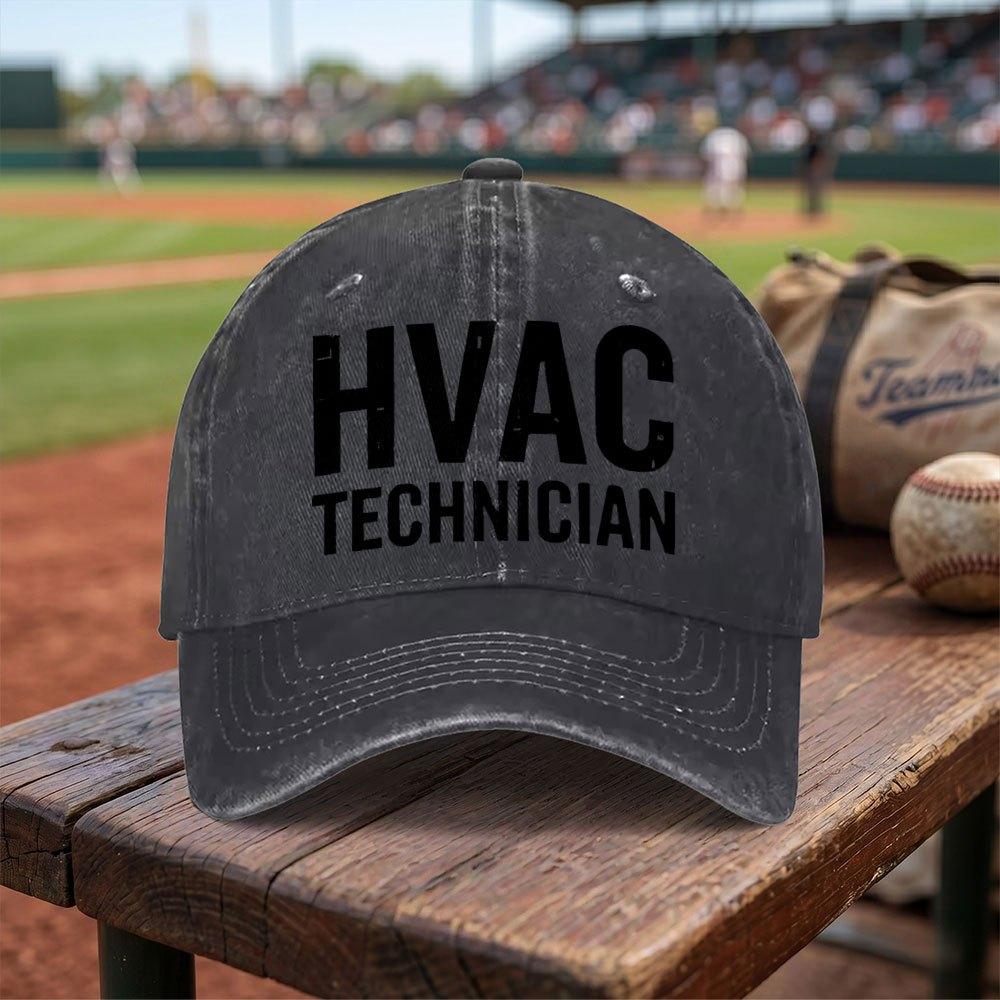 HVAC TECHNICIAN Baseball Cap Adjustable Buckle Washable Unisex Lightweight Breathable Hat for Unisex Women Daily Wear Travel Gifts