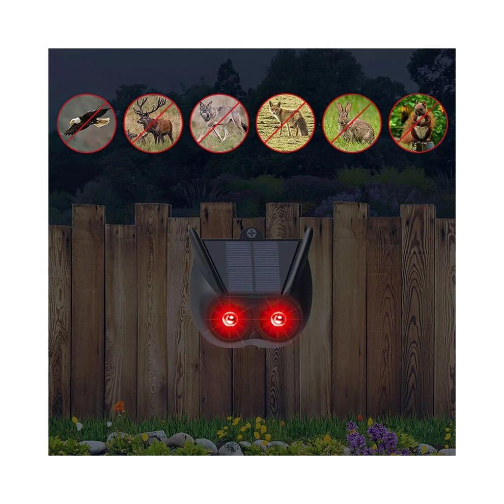 Solar Animal Repellent Device IP55 Waterproof Wild Boar Rabbit Repeller Nighttime Deer Deterrent for  Raccoon Coyote