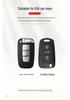 Kia Car Key Case for Older Models: K2, K5, Sportage, Forte, Carens, Sorento - Protective Shell with Buckle