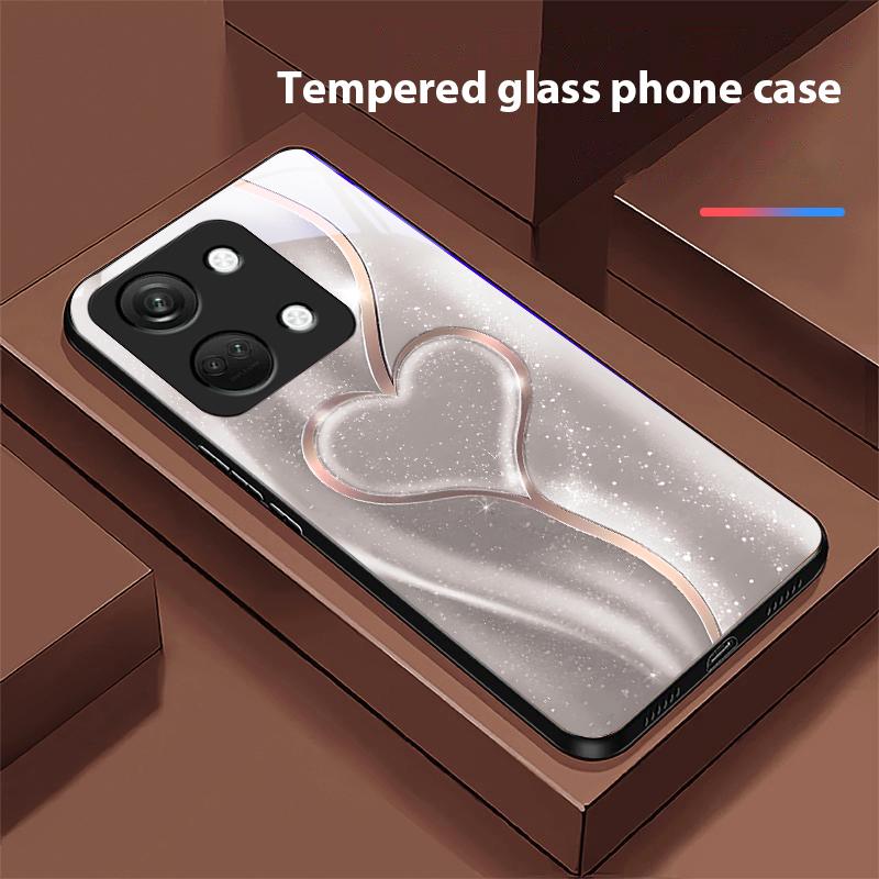 Gradual Love Big Für OnePlus Nord 3 5 6T 7 Pro 8 12 10T Reno8 Lite 5G 10R Nord N30 Hartschale Gehärtetes Glas Handyhülle Schwarz