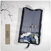Bamboo Roll-Up Calligraphy Brush Bag: Chinese Style Pen Storage for Four Treasures of the Study