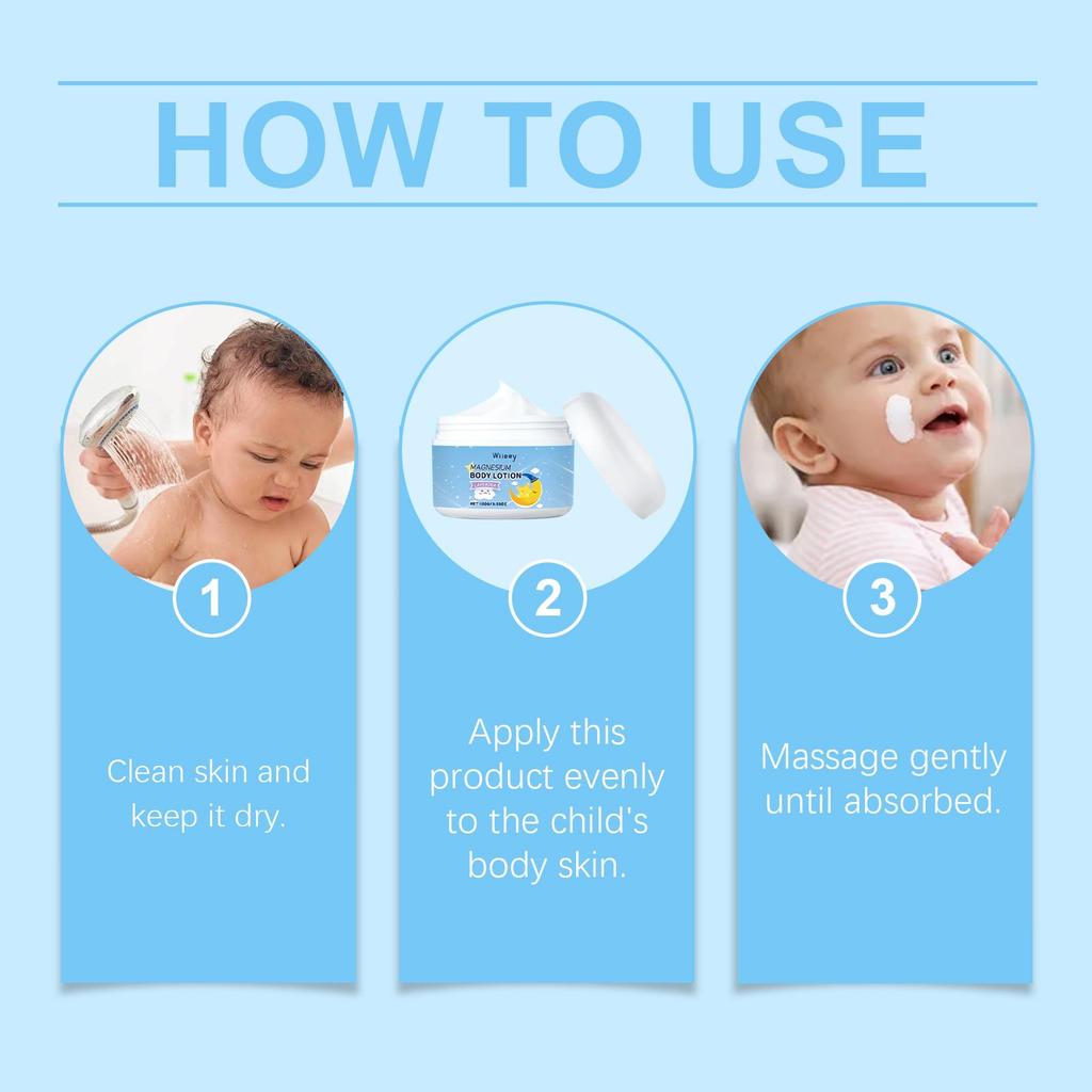 100g Cremă de Corp cu Magneziu Cremă Emolientă Hidratantă pentru Piele cu Magneziu pentru Copii Cremă de Corp Hidratantă Hrănitoare Ușoară