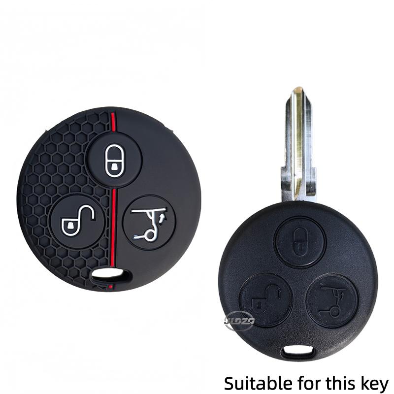 

Silicone Remote Key Fob Ring Case Cover Holder 3 Button For Benz Smart Roadster Fortwo Cross blade 6 City Coupe Cabrio K Forfour