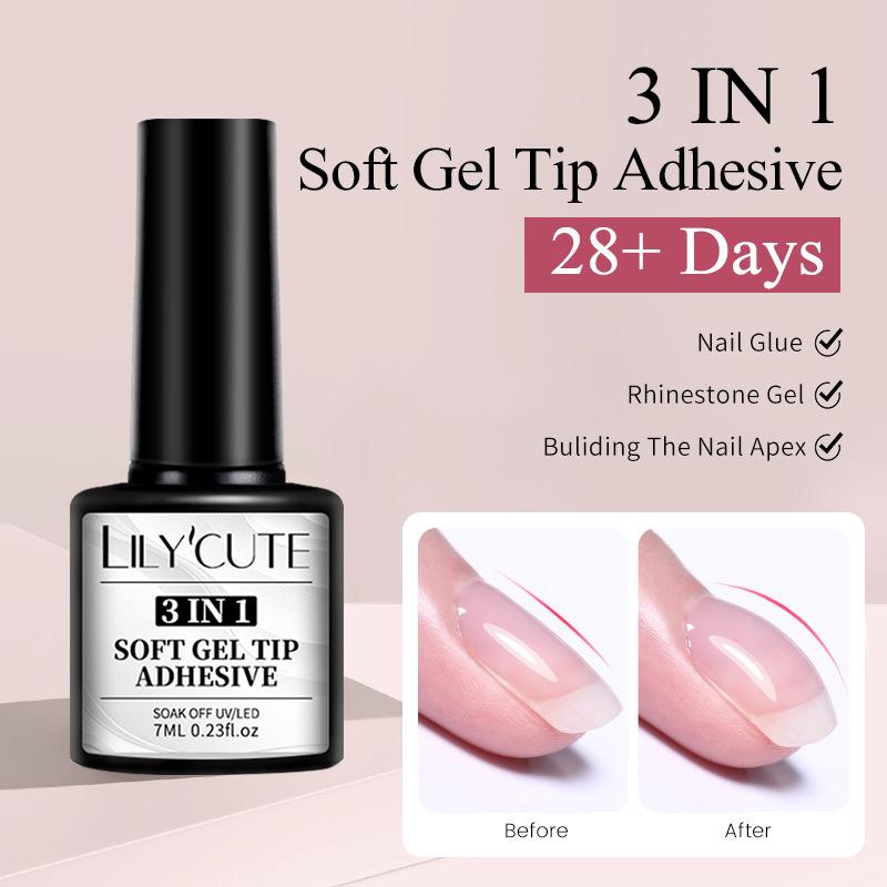 3 In 1 Nail Patch Glue, Reinforcement Glue, Sealing Layer Sticky Diamond Glue To Build Primer Nail Patch