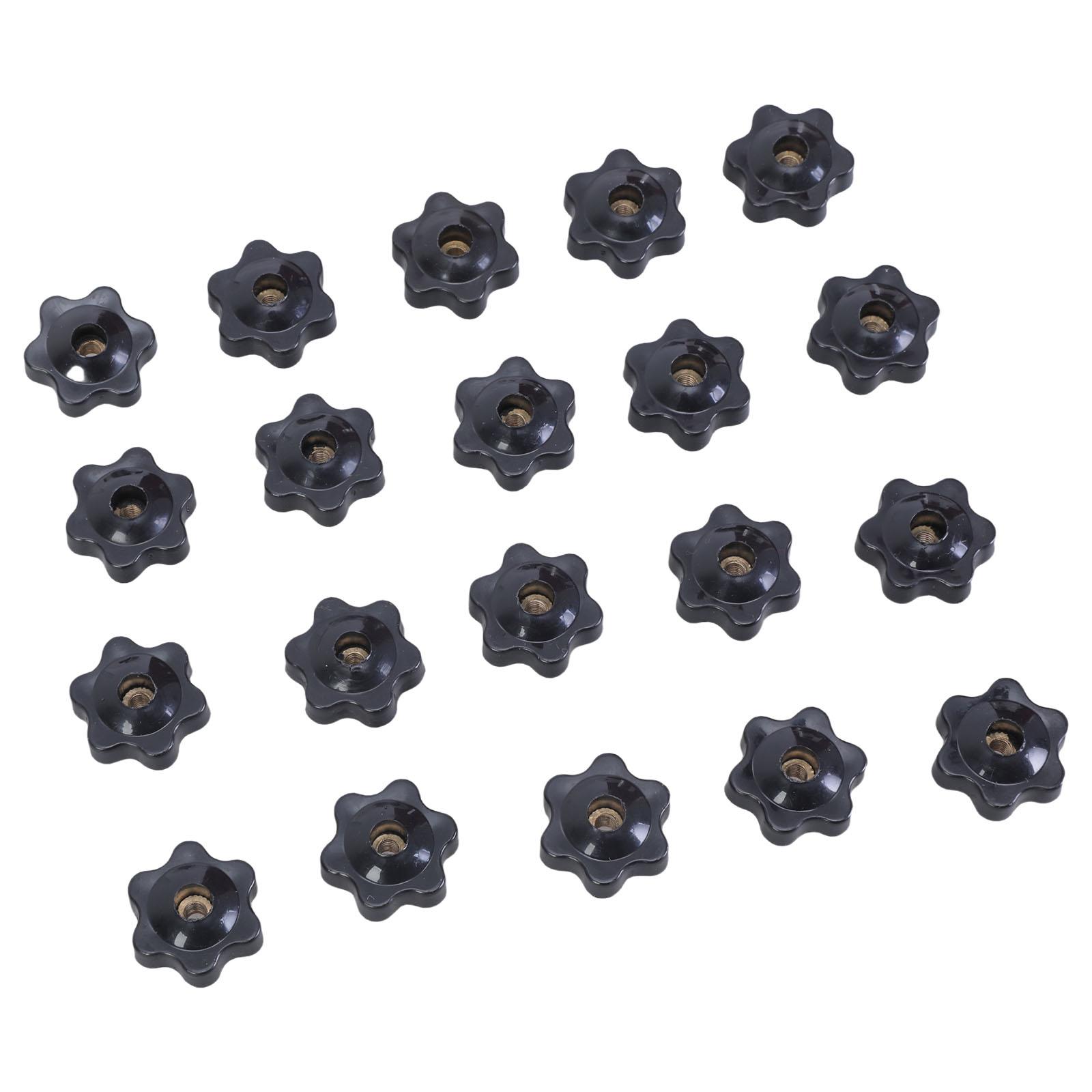 

20 шт. Сливы Ручные гайки-барашки Ручка Механическая гайка-барашек Головка в форме звезды Зажимные гайки Ручка для оборудования Защелки