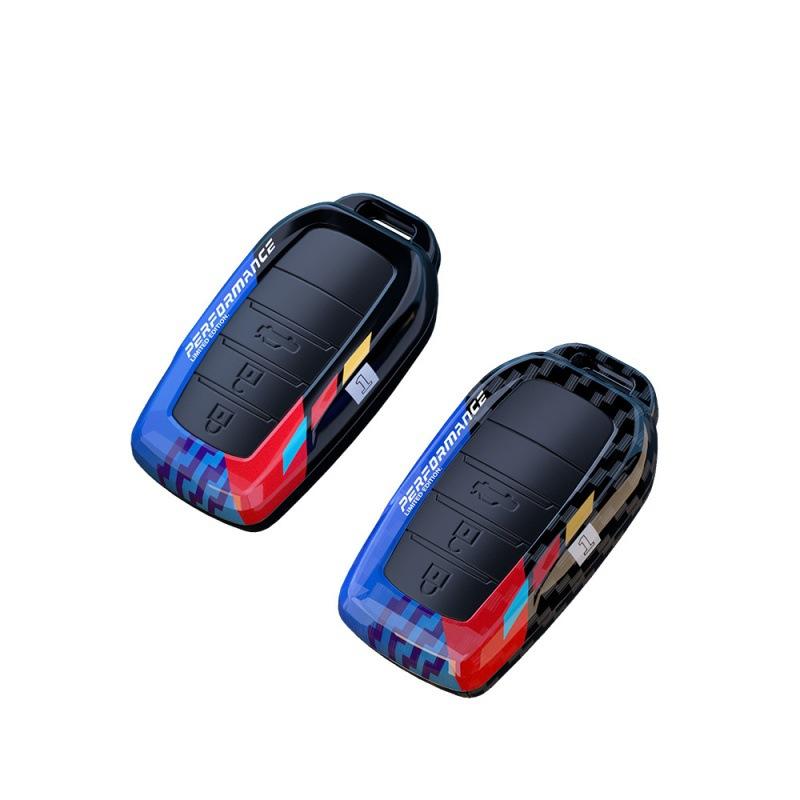 For Toyota Key Sets Corolla CHR Highlander Leiling Shell Buckle, Camry RAV4 Coated Carbon Fiber