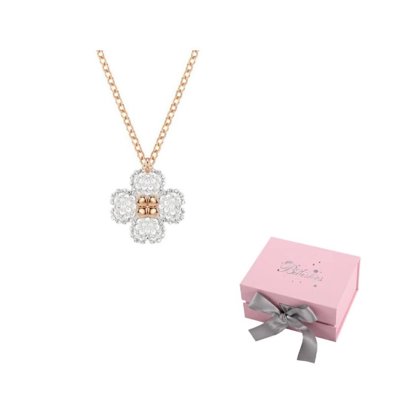 Swarovski Latisha Necklaces Womens Pink F (One Size Fits All)-Pink bow gift box