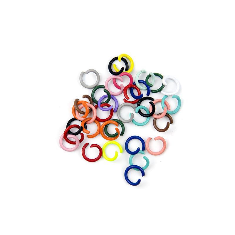 

Цветной брелок с железным кольцом для самодельных украшений и браслетов 1.2*10mm (100 pcs/22g/package)