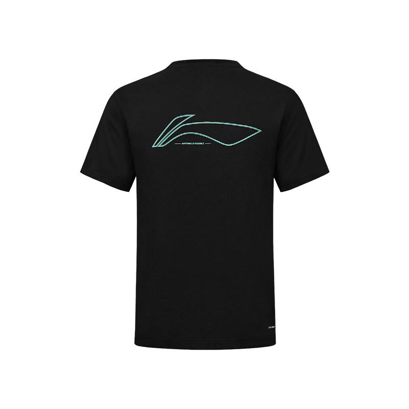 

Li Ning Badminton Series Trendy Fashionable Versatile Breathable Comfortable Round Neck Sports Casual T-Shirt Unisex Tops Black AHSW425-1 3XL