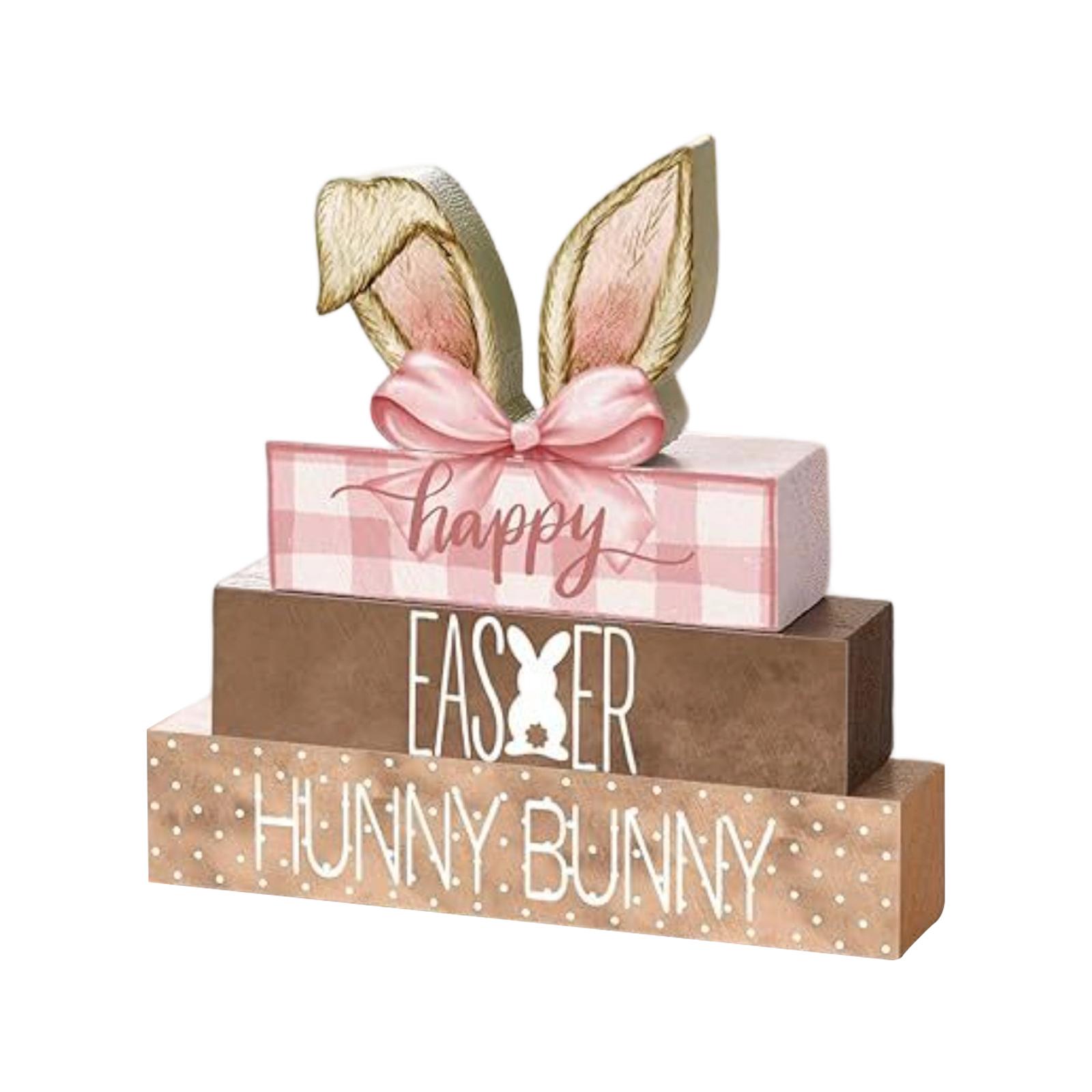 

Easter Wooden Ornaments, Home Decorations, Wooden Crafts, Easter Block Decorations One Size