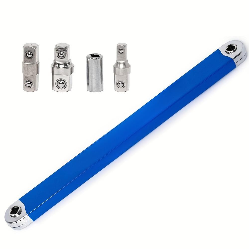 Impact Ready Offset Extension Wrench, Tight Reach Extension Wrench Set, With 1/2", 1/4" And 3/8" Square Drive Adapters, Universal Extensions Wrench