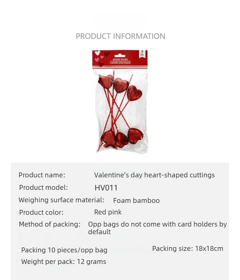 3.8CM Valentine's Day Foam Love Cuttings Peach Heart Red Pink Peach Heart Festival Party Decorations Gifts Festival Decorations