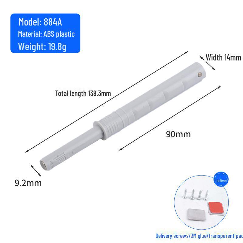 Push-to-Open Cabinet Door Rebounder: Handle-Free, Invisible Self-Bounce Accessory for Wardrobe and Cabinets