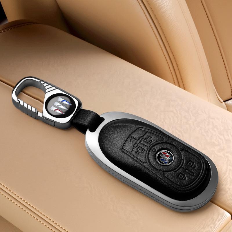 Compatible Key Case for Buick Encore, Envision, Regal, Envision GX/Flag Models, Shell Buckle Design.