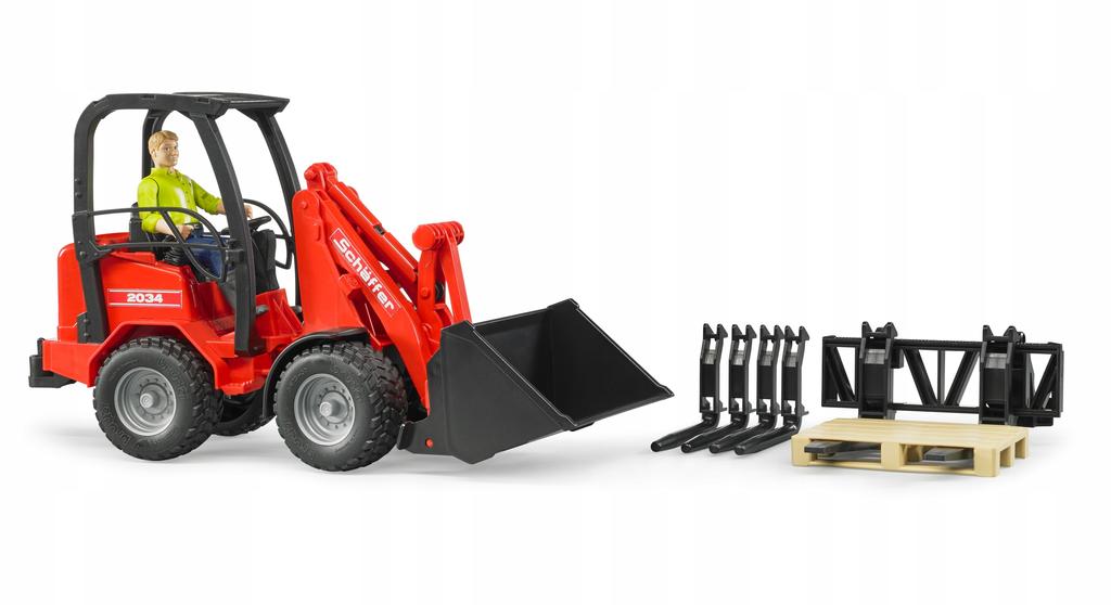 Schaffer 2034 loader with BRUDER 02191 figure Profi series 1:16