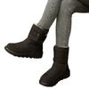 Women's Wide Width Snow Boots, Waterproof Round Toe Mid-Calf Boots, Plush Lined Platform Winter Booties for Women