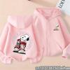 Boys Girls Spring Autumn Snoopy Cartoon Zipper Hooded Coat Kids Long Sleeve Casual Hooded Sweatshirt Printed Daily Zip Top