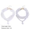 Wedding Zinc Zinc Alloy Irregular Shape Pearls Pendant Korean Style Choker Women Necklace Jewelry Accessories