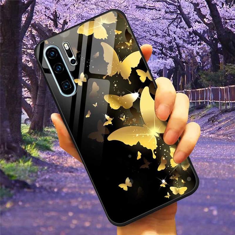 Phone Cover For Huawei P30 Pro Lite Case Tempered Glass Space Wolf Lion Funda for HUAWEI P30 Lite Luxury Cases P30Pro P 30 Cat