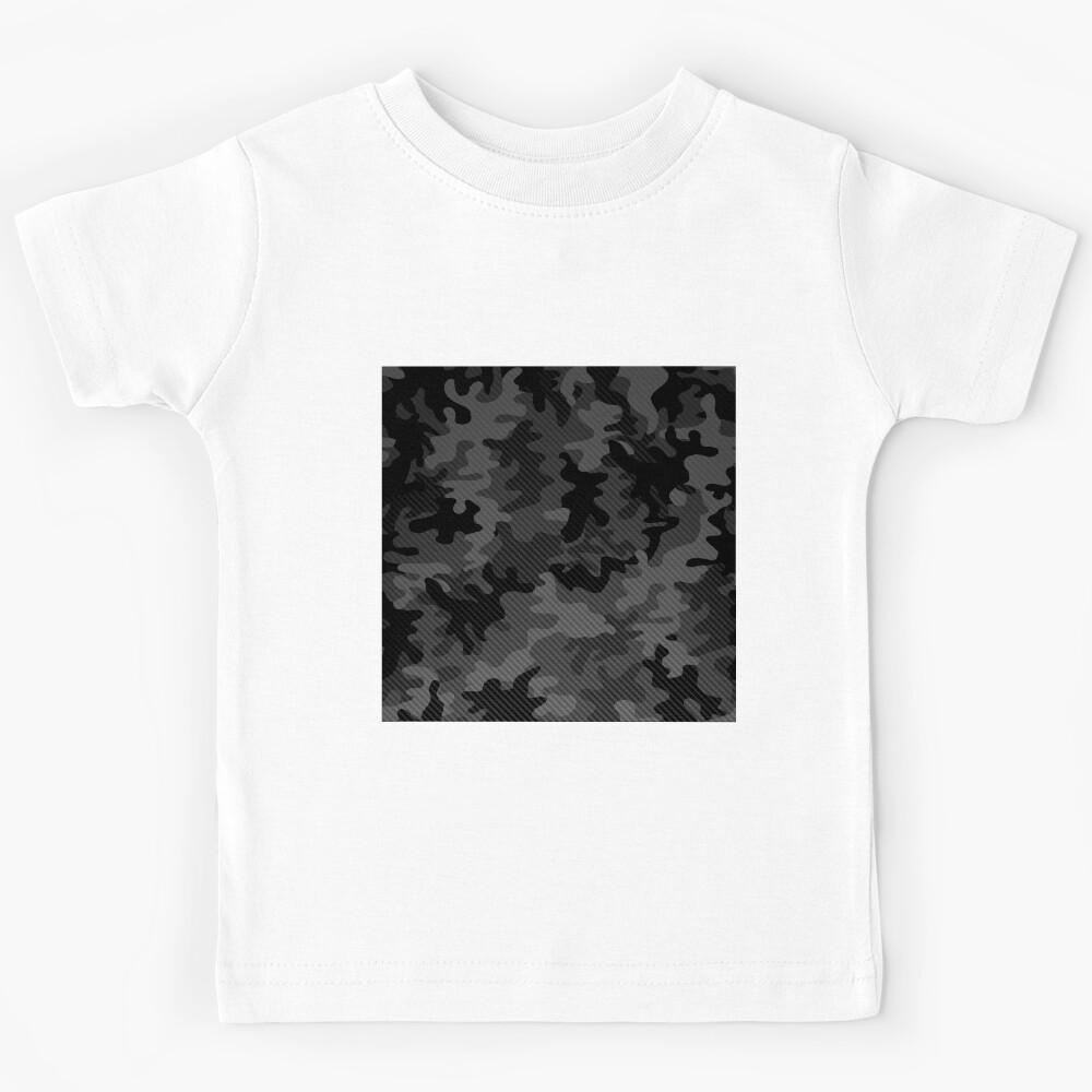 Carbon Camo Racing Blueprint – Technical Motorsport Pattern Design Kids T-Shirt 150