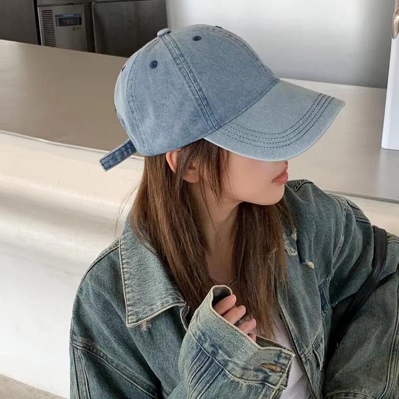 Unisexová džínsová snapback baseballová čiapka so šiltom - Y2K kórejský štýl pre otcov