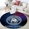 Custom Name Bulldogs2 Round Area Rug,Carpet Rug for Living Room Bedroom Sofa Playroom Decor,Non-slip Floor Mat