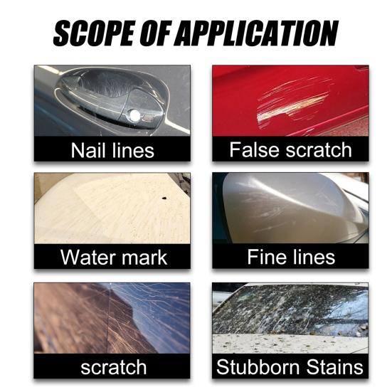 6-teiliges Kratzerentfernungstuch, Autolack-Kratzer-Reparaturtuch, einfach zu verwenden, wiederverwendbar