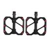 2PCS Road Bike Pedals Aluminum Alloy Anti Slip Lightweight Flat Platform Pedals for Mountain Bike Black