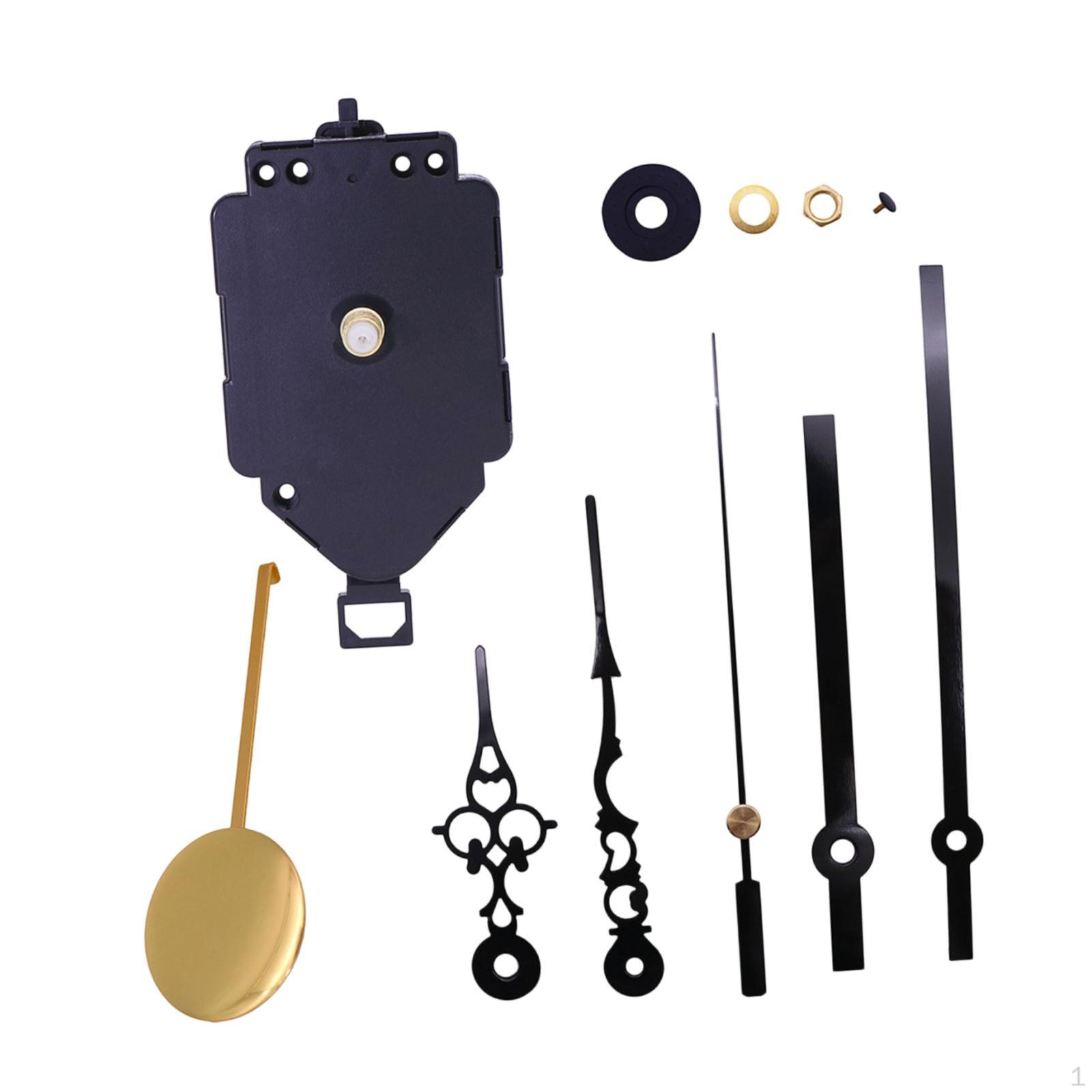 

1 Clock Movement Repair Kit Accessories Metal Parts Easy Installation Suitable for DIY Wall Black Hands