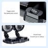 Dual Head 360° Rotation Cooling Fan USB Powered Fan 2 Wind Speed Adjustable