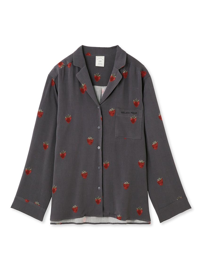 

Strawberry Pattern Shirt PWFT234301 NVY [Gelato Pique] Women s
