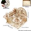 3D Wooden Puzzle Building Model Kit Electric Motorized Marble Run Stem Educational Construction Toys For Kids Adults Gifts