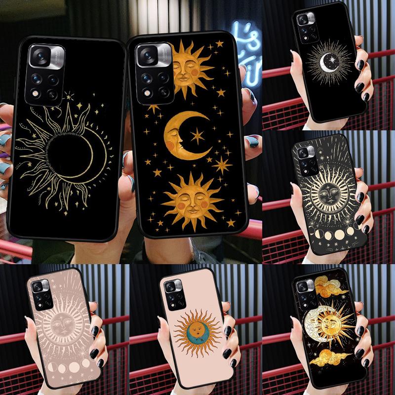Sun Moon Case For Xiaomi Redmi Note 13 12 11 9 10 14 Pro 9S 10S 11S 12S Redmi 14C 10C 12C 13C Cover